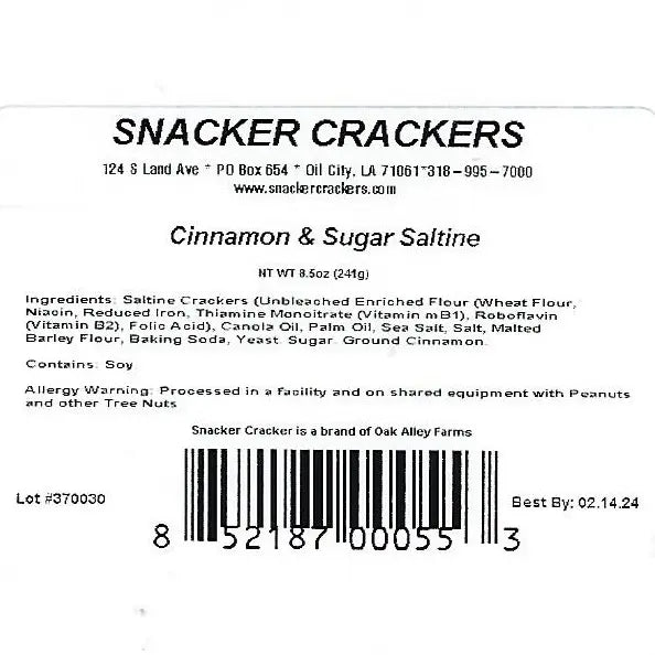 Snacker Crackers-Cinnamon Sugar