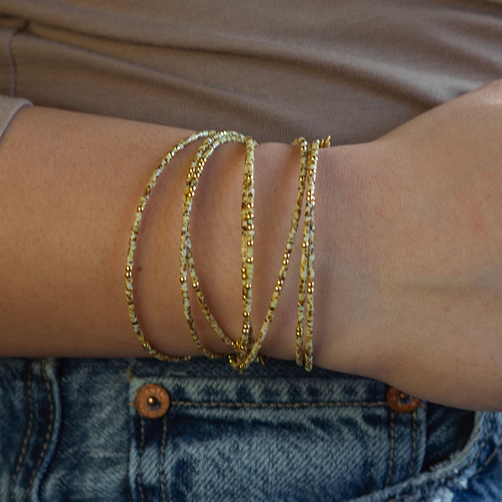 Lenny & Eva Confetti Bangle-Taupe