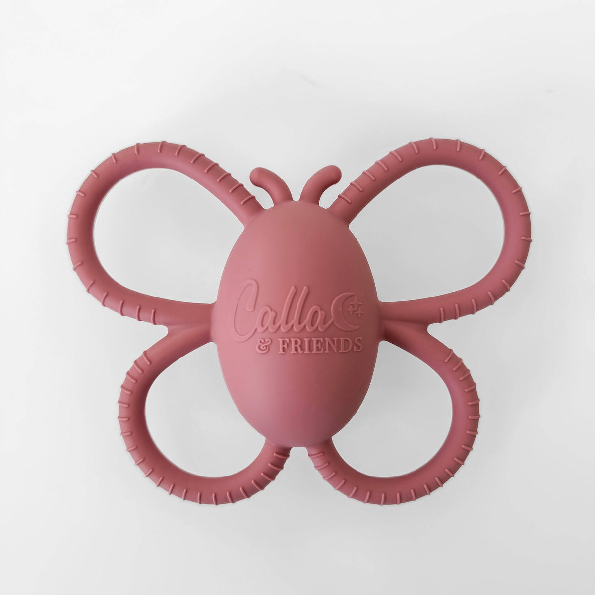 Garden Party Collection - Butterfly Rattle Teether: Petal Pink