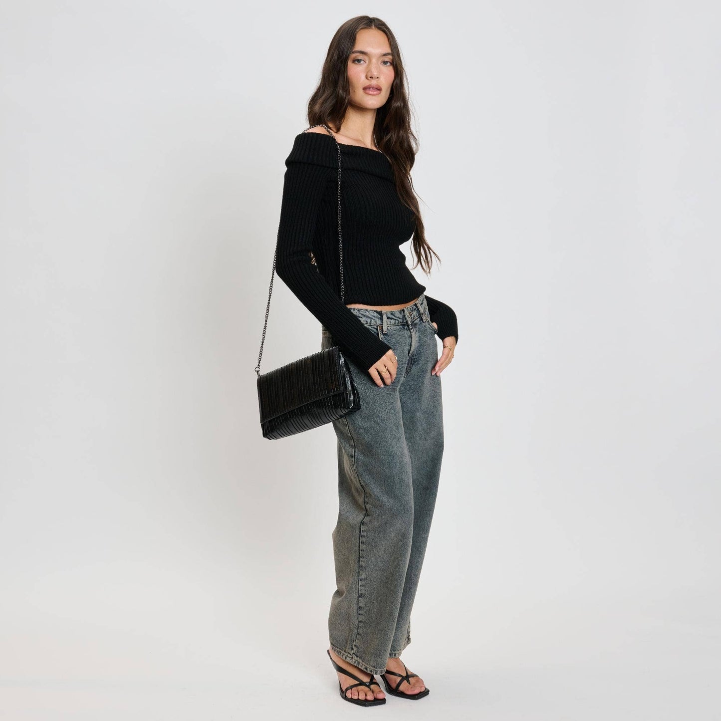 Esmeralda Clutch Handbag: Black