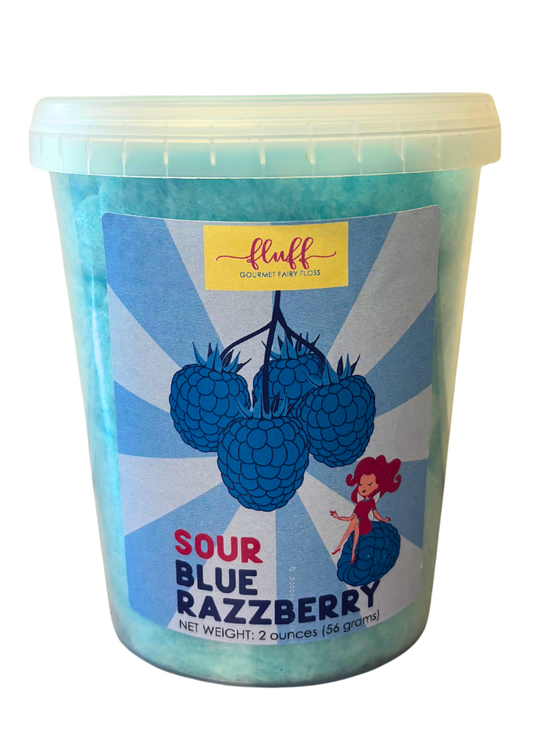 "SOUR Blue Raspberry" Cotton Candy