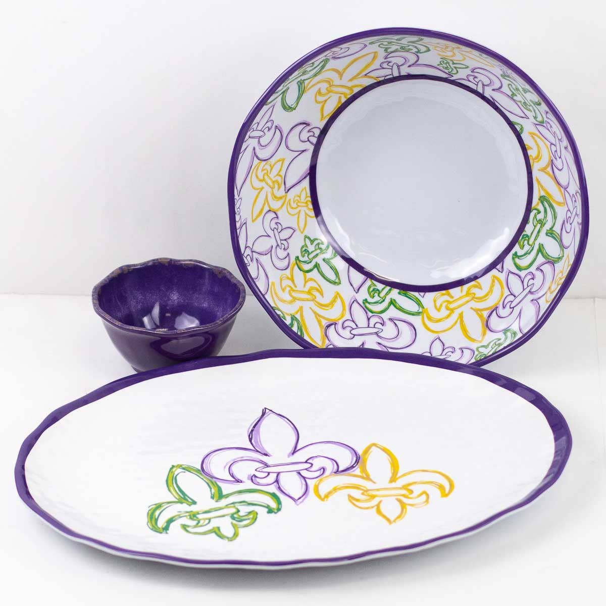 St. Charles Fleur de Lis Melamine Platter