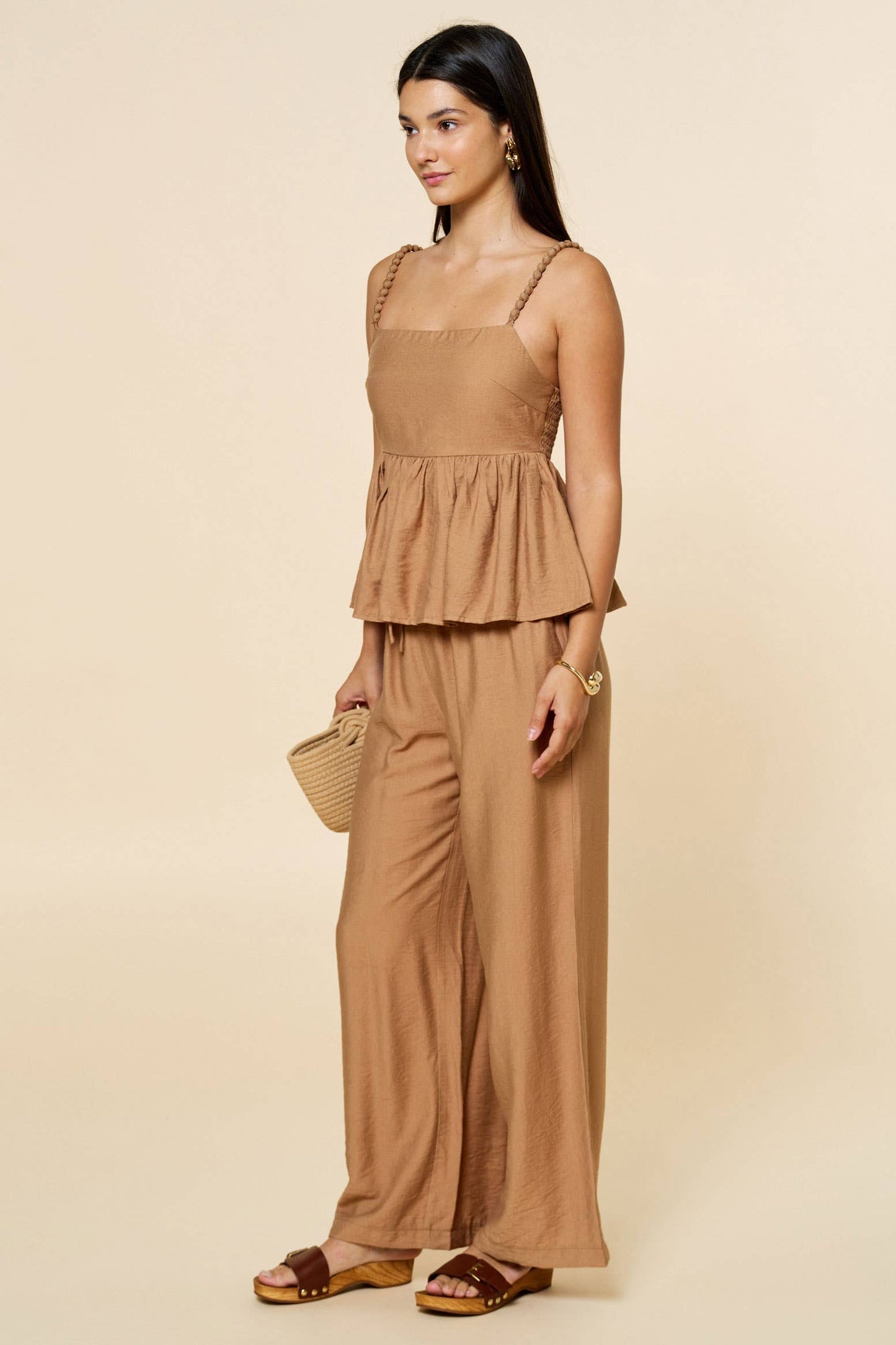 Fit & Flare Peplum Top & Pant Set