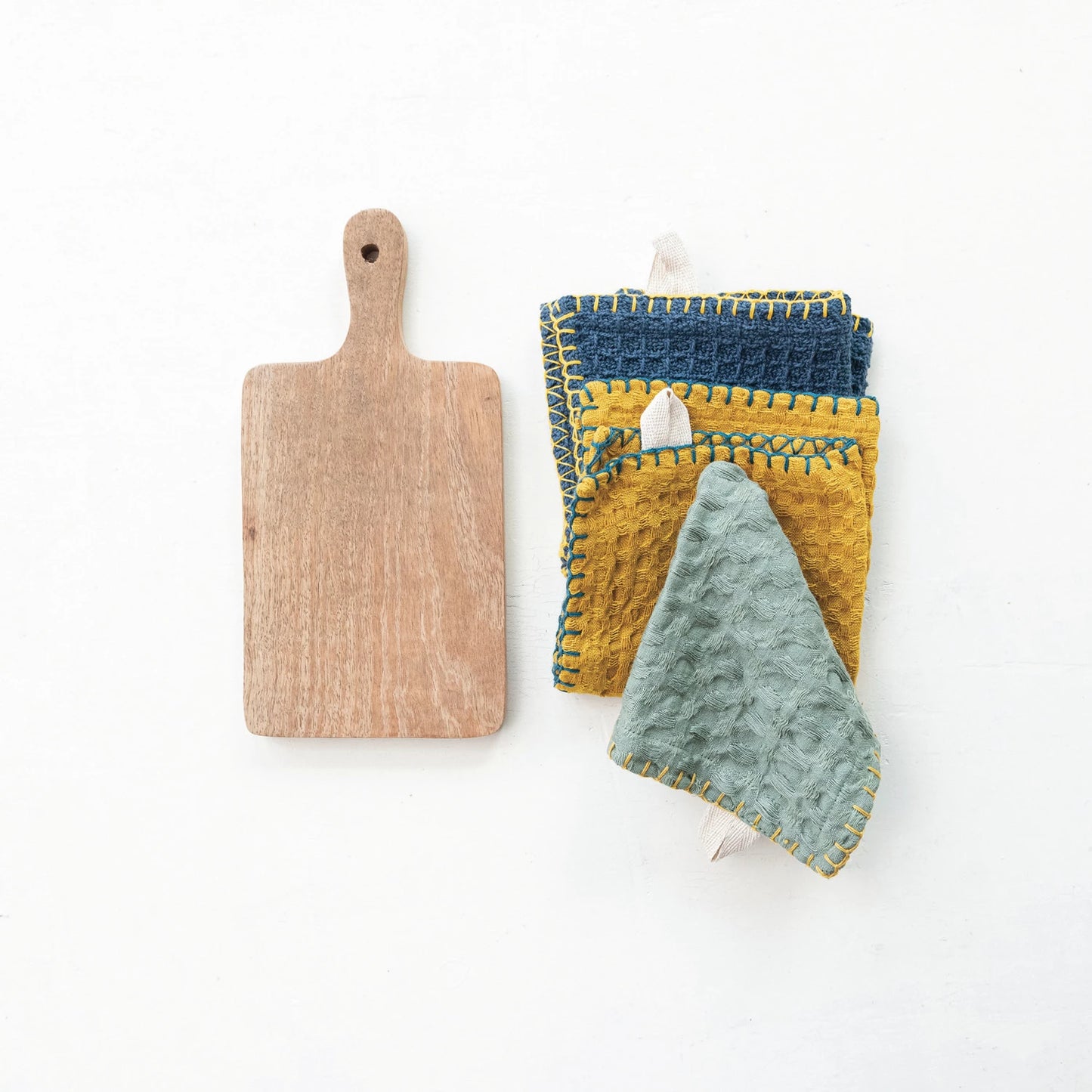 Mango Wood Cheese Board & Dish Cloth Set