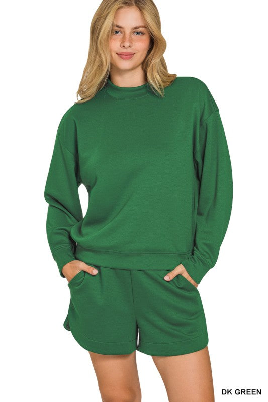 Scuba Pullover & Short Set-Hunter Green