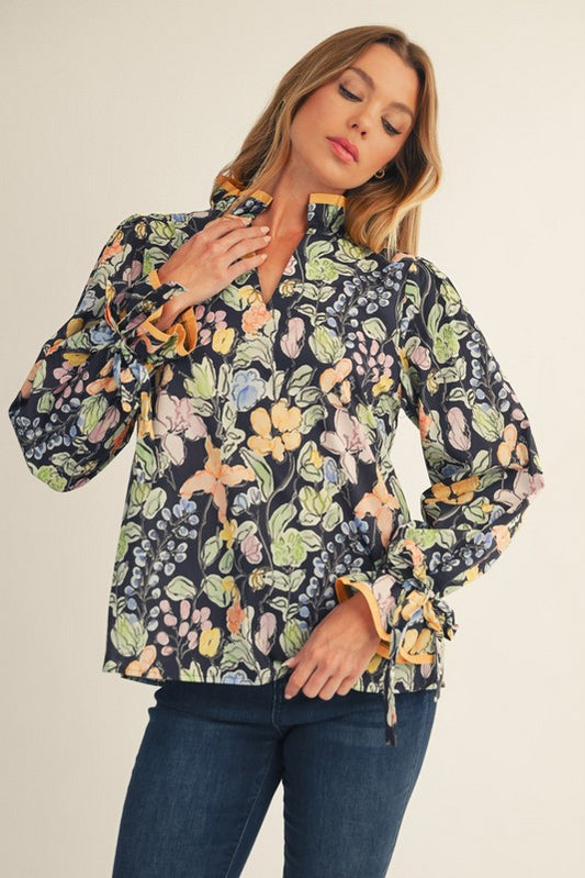 Ava Long Sleeve Floral Top