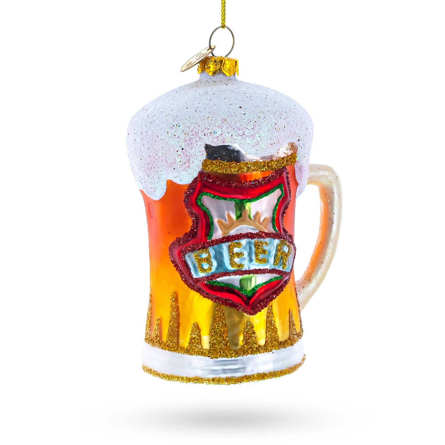 Frothy Beer Stein Glass Ornament