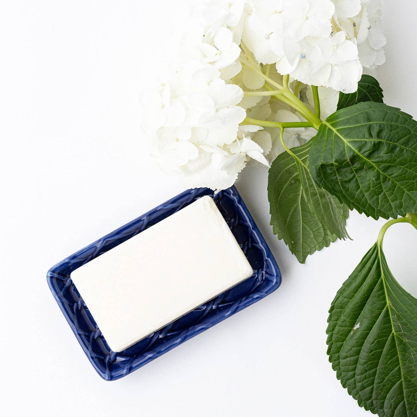 Navy Blue Textured Soap Dish
