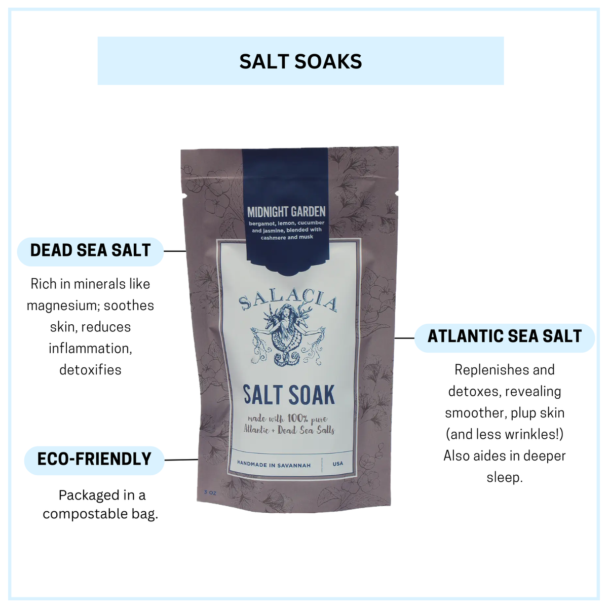 Seersucker Salt Soak - Sandalwood & Cotton Neutral Scents