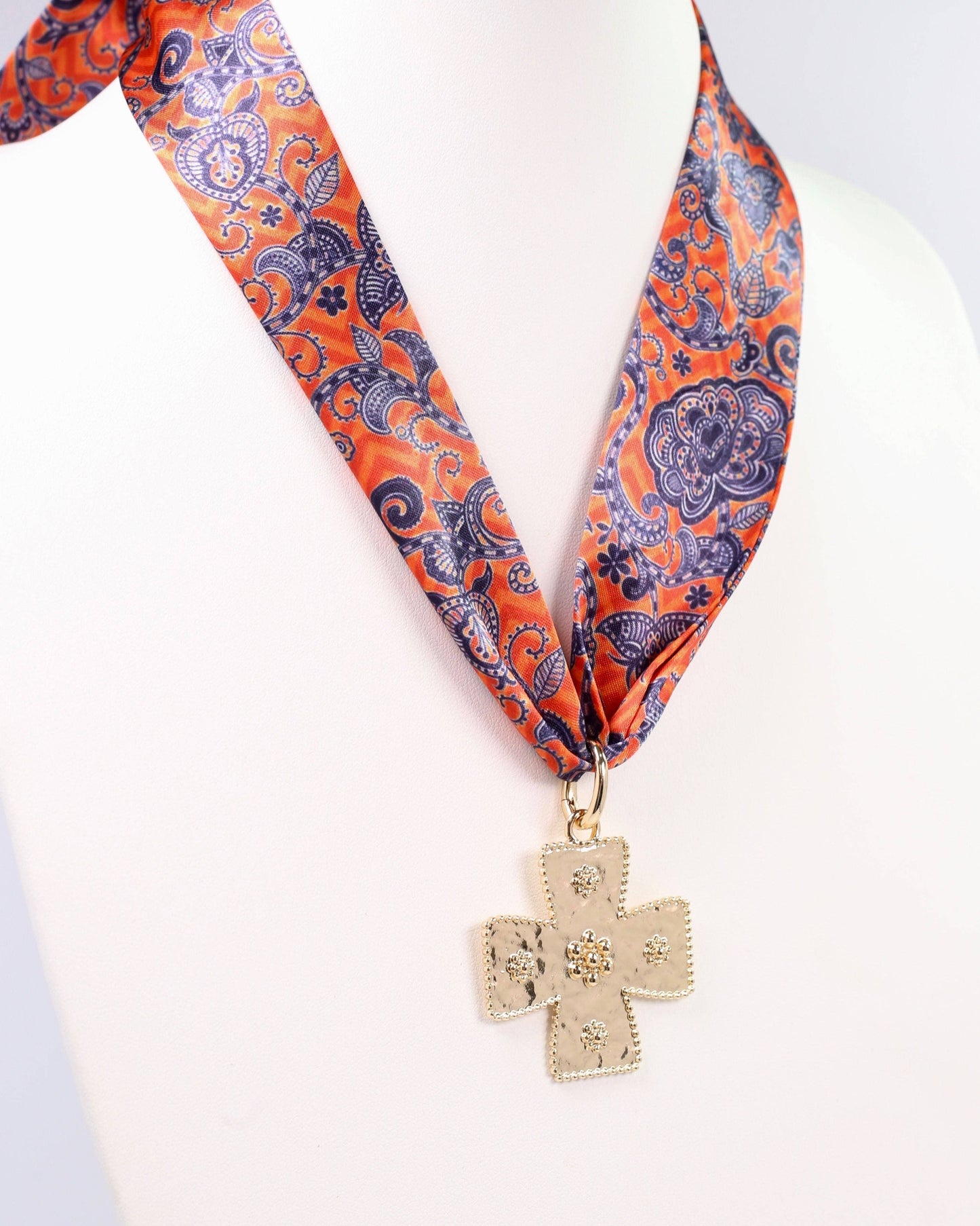 Carol Small Gold Cross Charm Gold