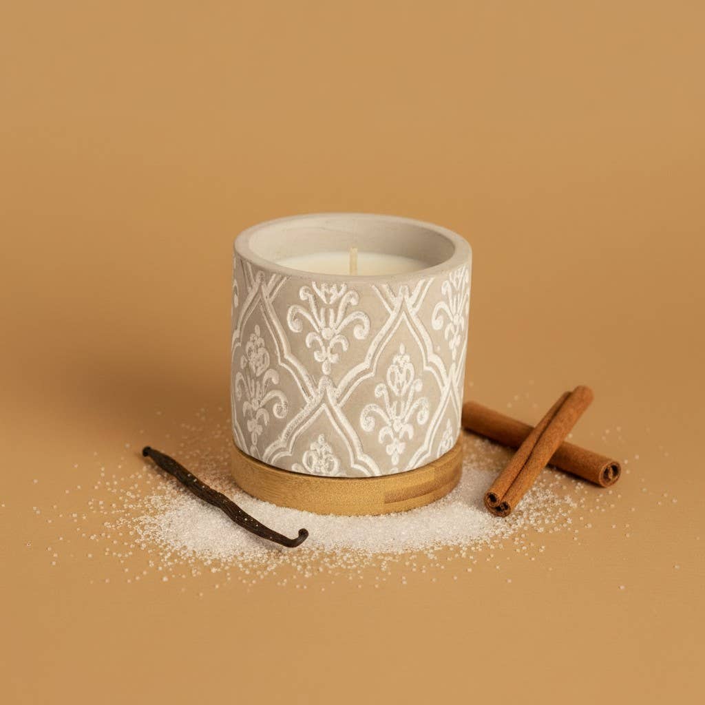 3 oz Damask Stone Candle: Opulence