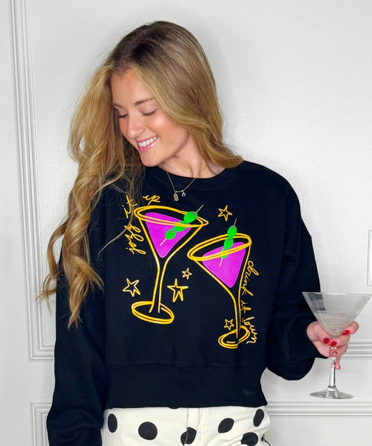 "Jazz it up, Drink it down" Crop Sweatshirt