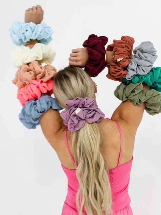 Jumbo Scrunchie- Maroon