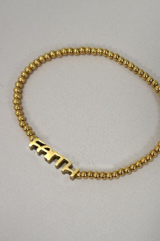 "Faith" Stretch Bracelet