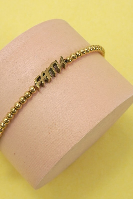 "Faith" Stretch Bracelet
