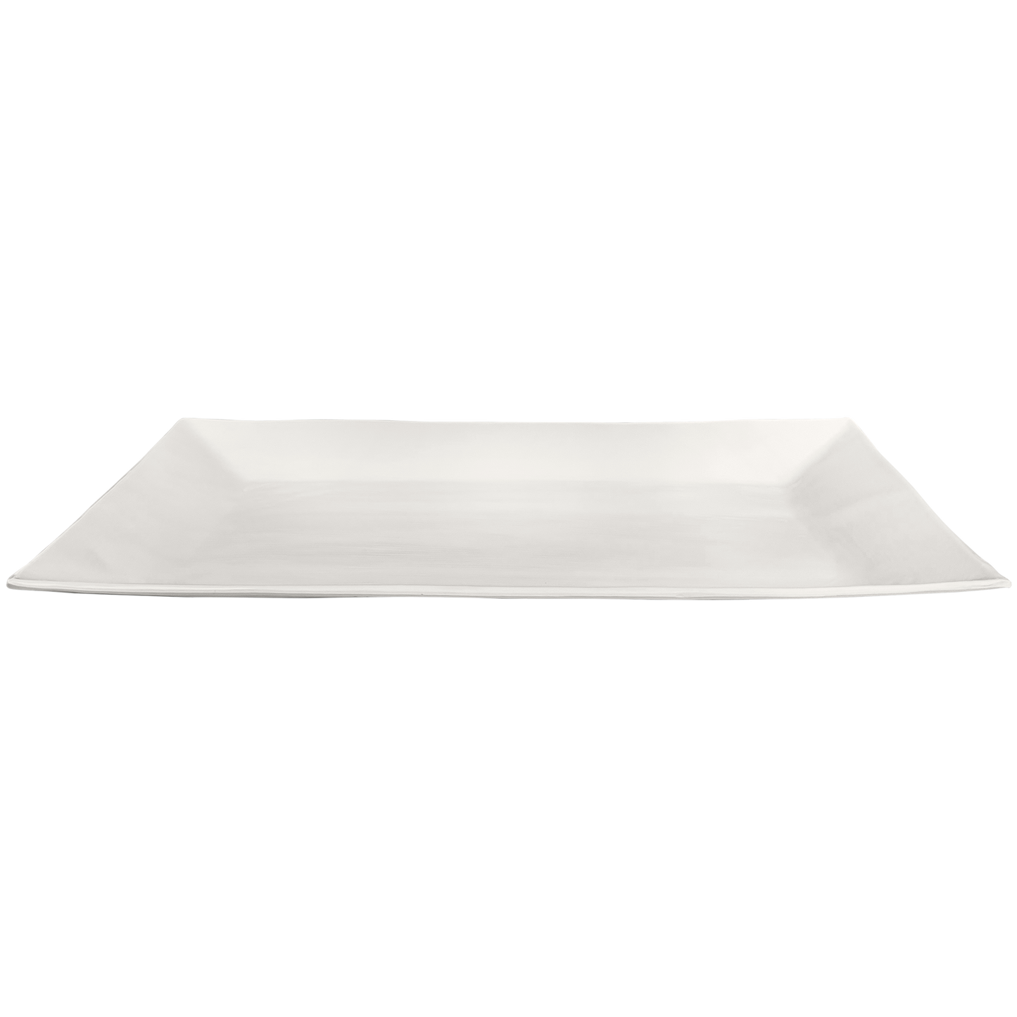 Large Rectangle Melamine Serving Platter: White