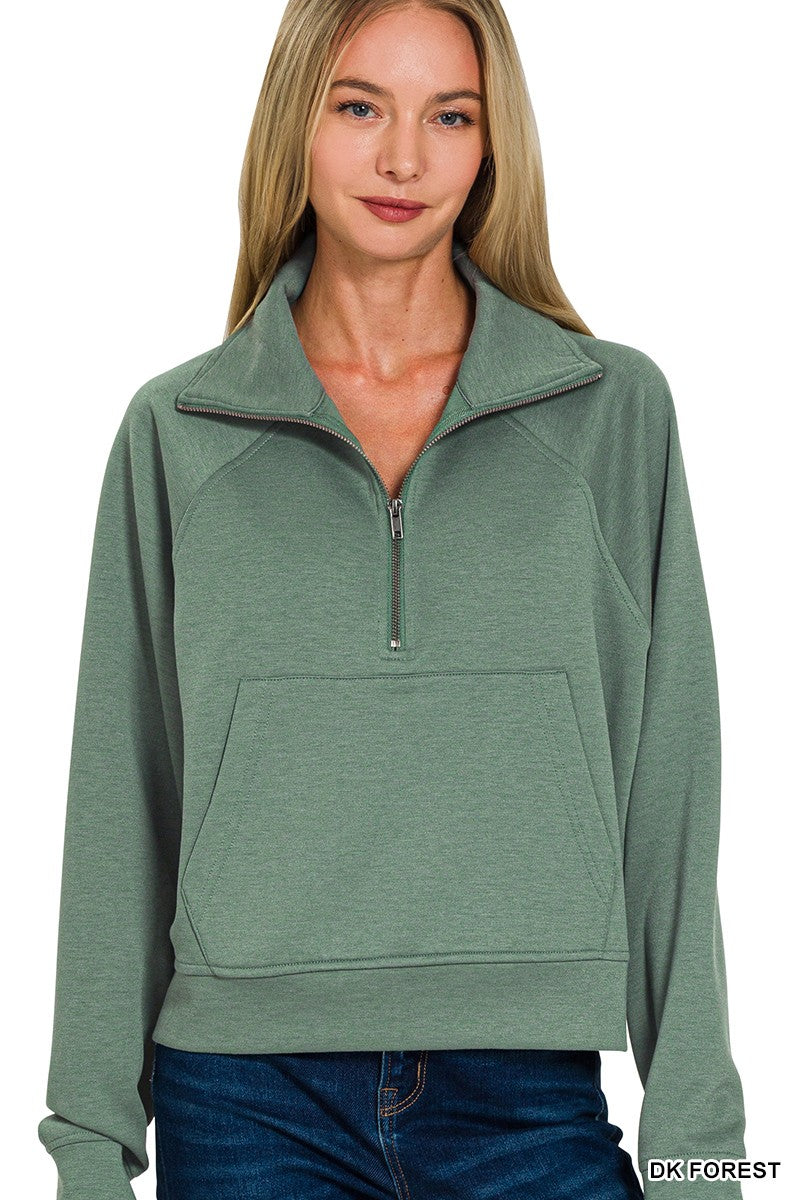 Half Zip Pullover- DK Forest