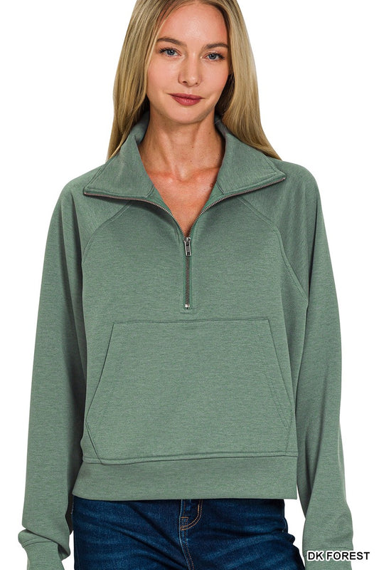 Half Zip Pullover- DK Forest