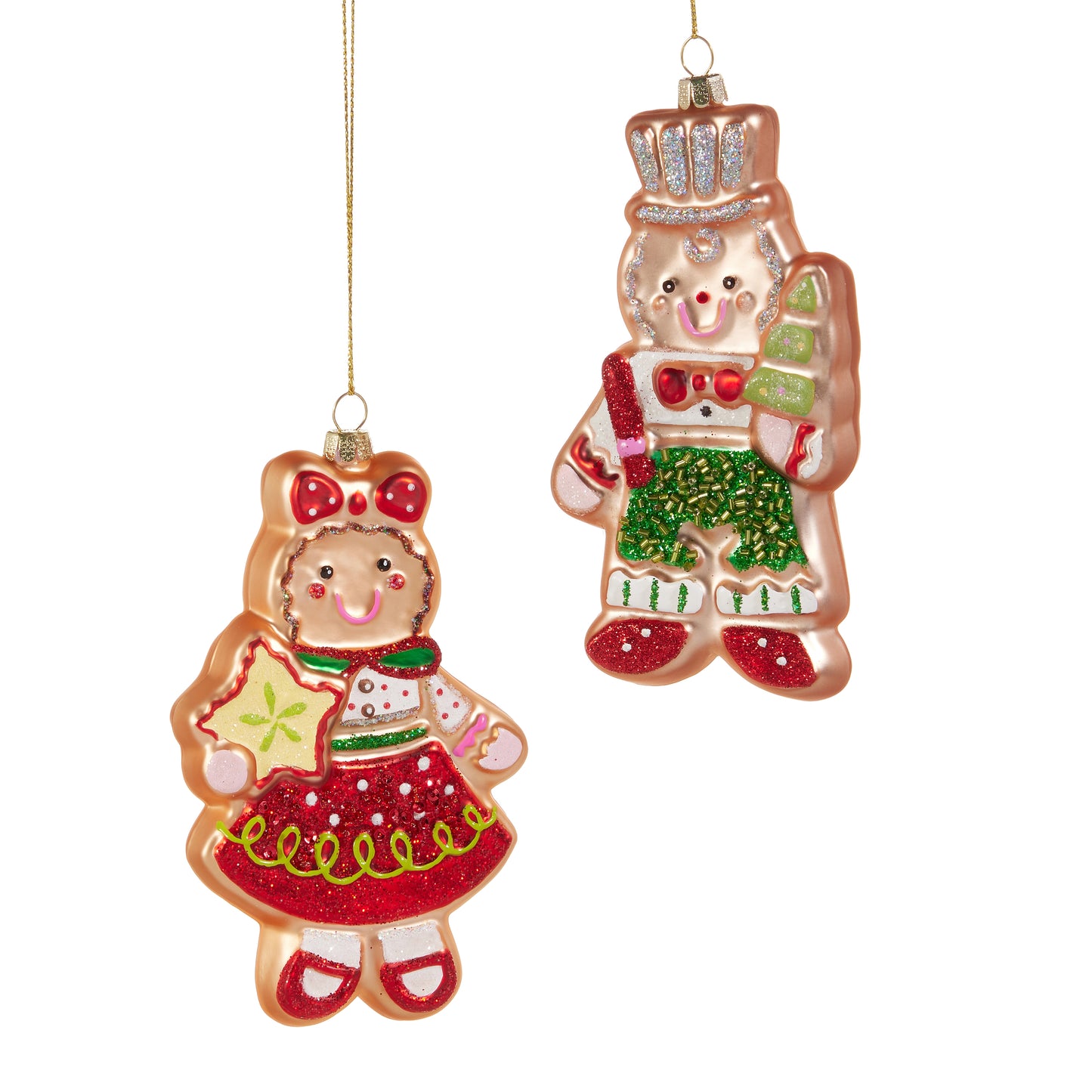 Happy Gingerbread Ornaments- Boy, Girl