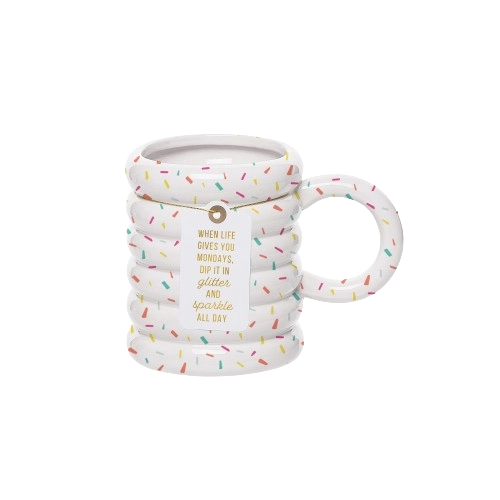 Dip It in Glitter Confetti-Ribbed Mug