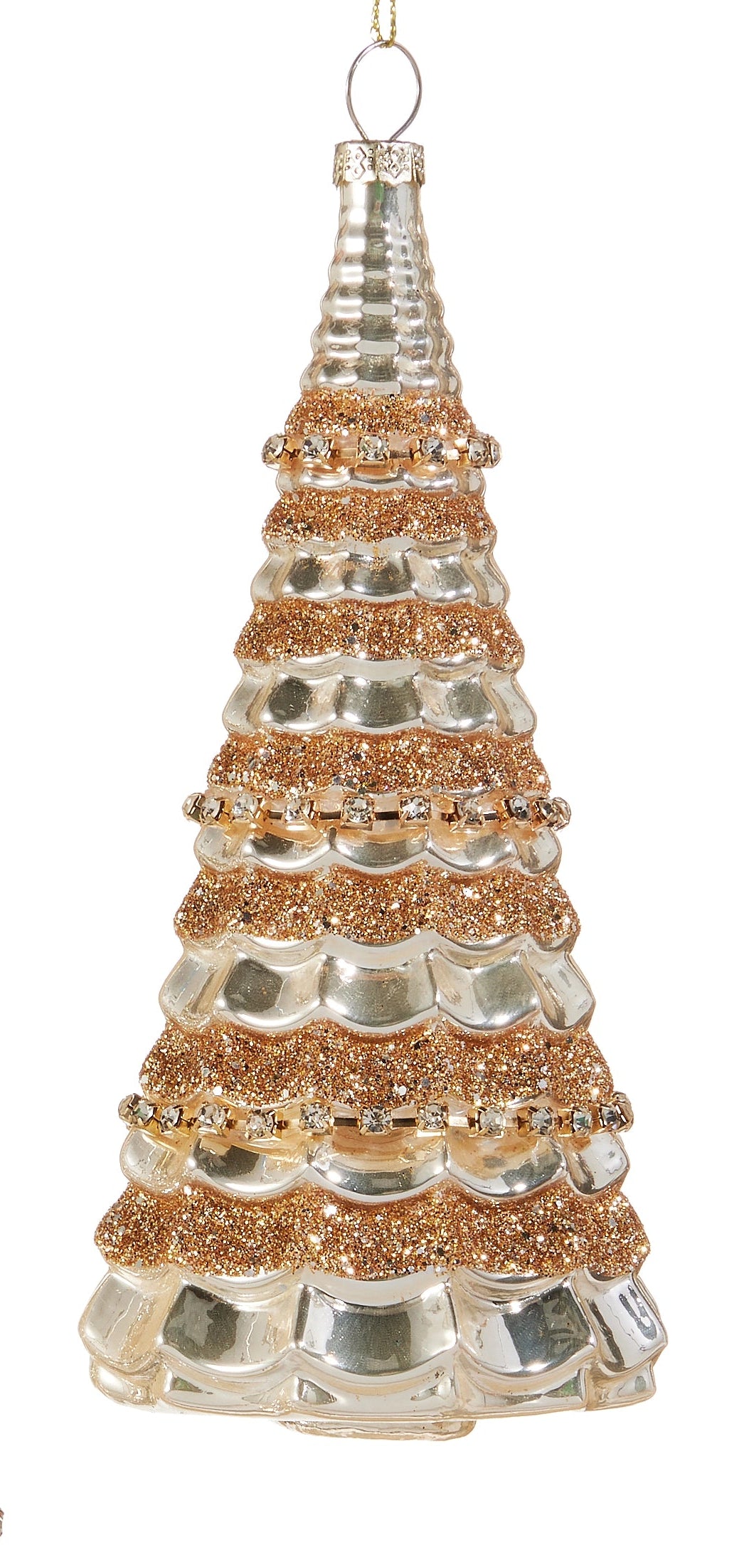 Gold Embellished Tree Ornaments- Gold and Rose Gold