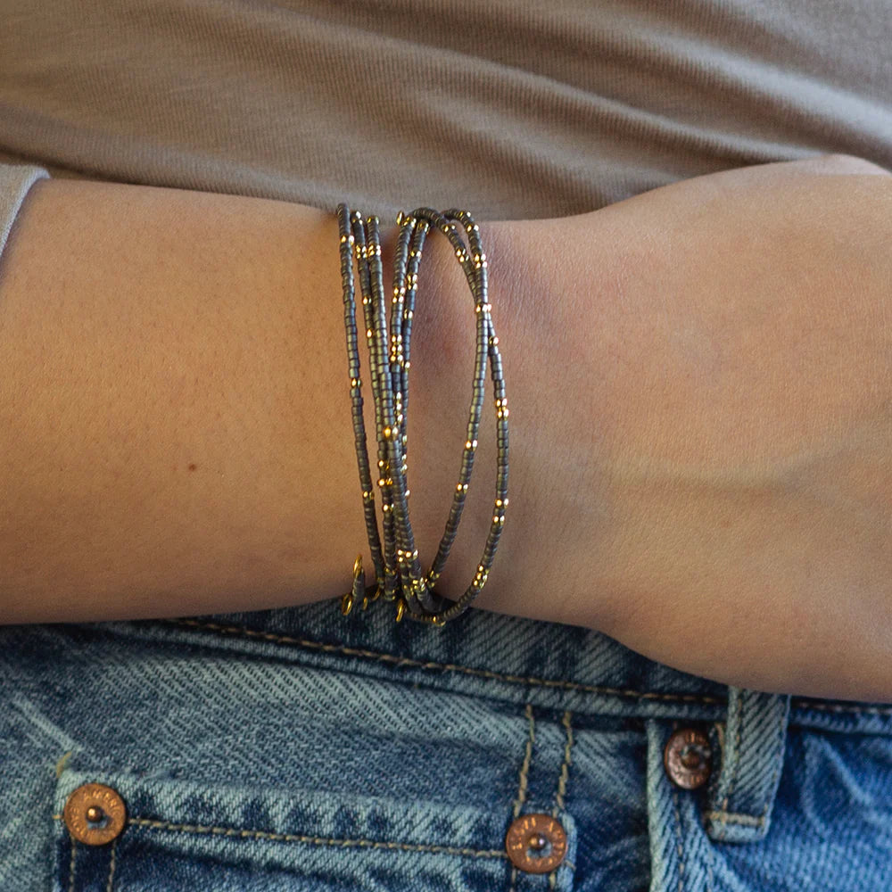 Lenny & Eva Confetti Bangle-Graphite