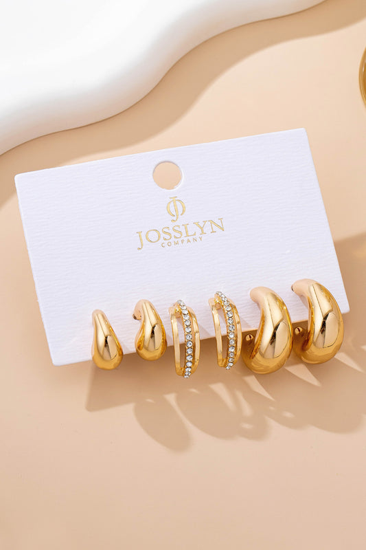 Chunky Hoop Earring Set
