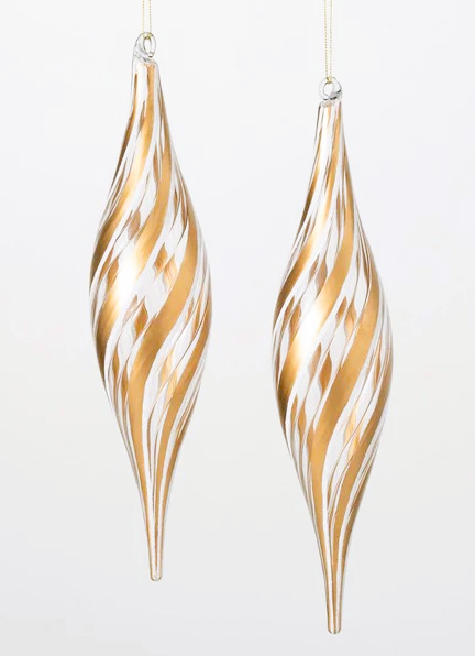 Gold Clear Finial Ornament