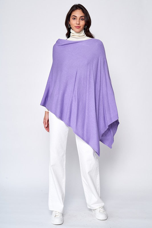 Diamond Shape Scarf/Poncho-Lavender