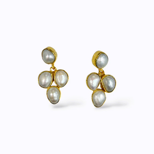 Pearl Blossom Dangles