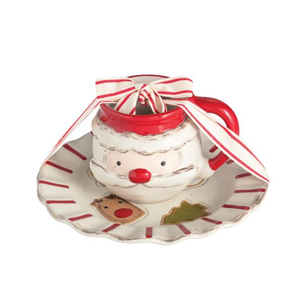 Cookie Plate & Santa Mug Set