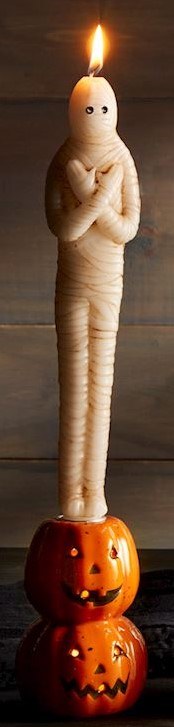 Halloween Taper Candle-Mummy