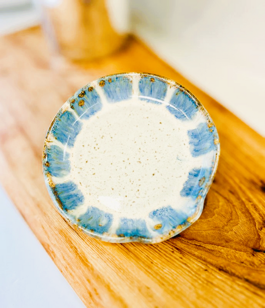 Etta B Round Spoon Rest-Blue Willow