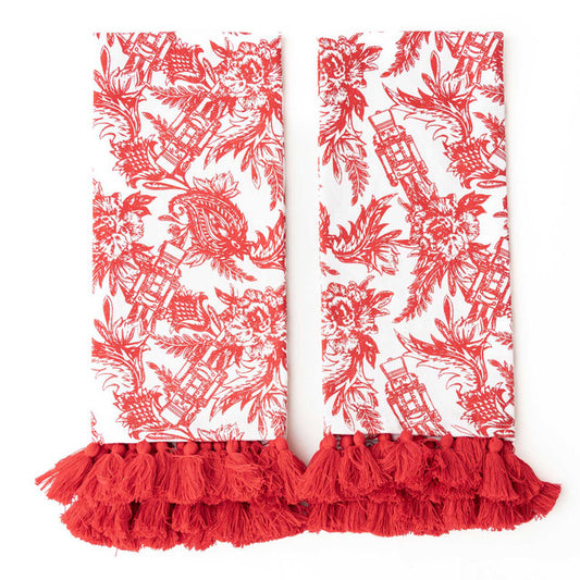 Nutcracker Toile Kitchen Towel