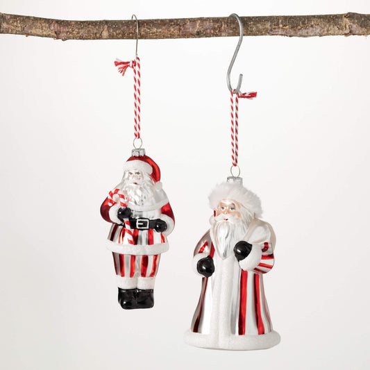 Striped Santa Ornament