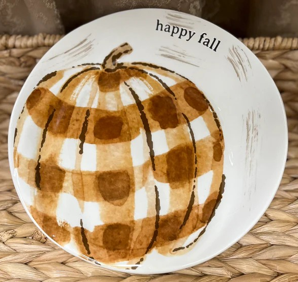 Happy Fall Pumpkin Plate