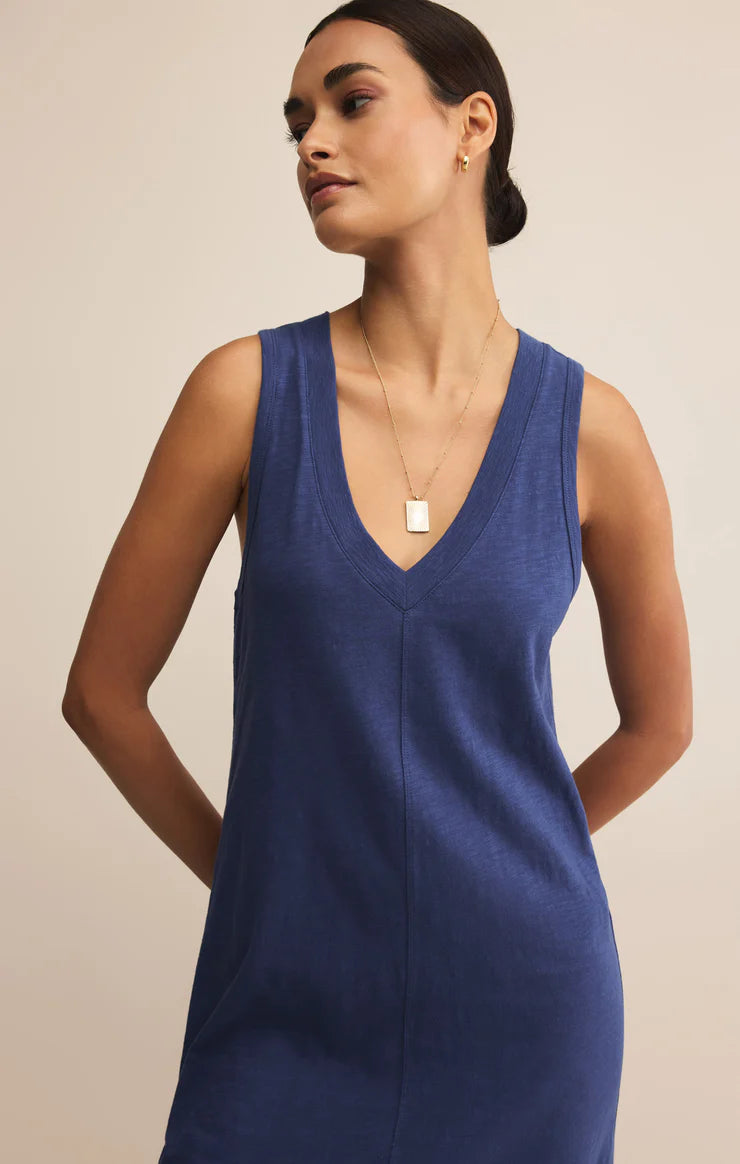 Z Supply Palisades Midi Dress - Yacht Blue