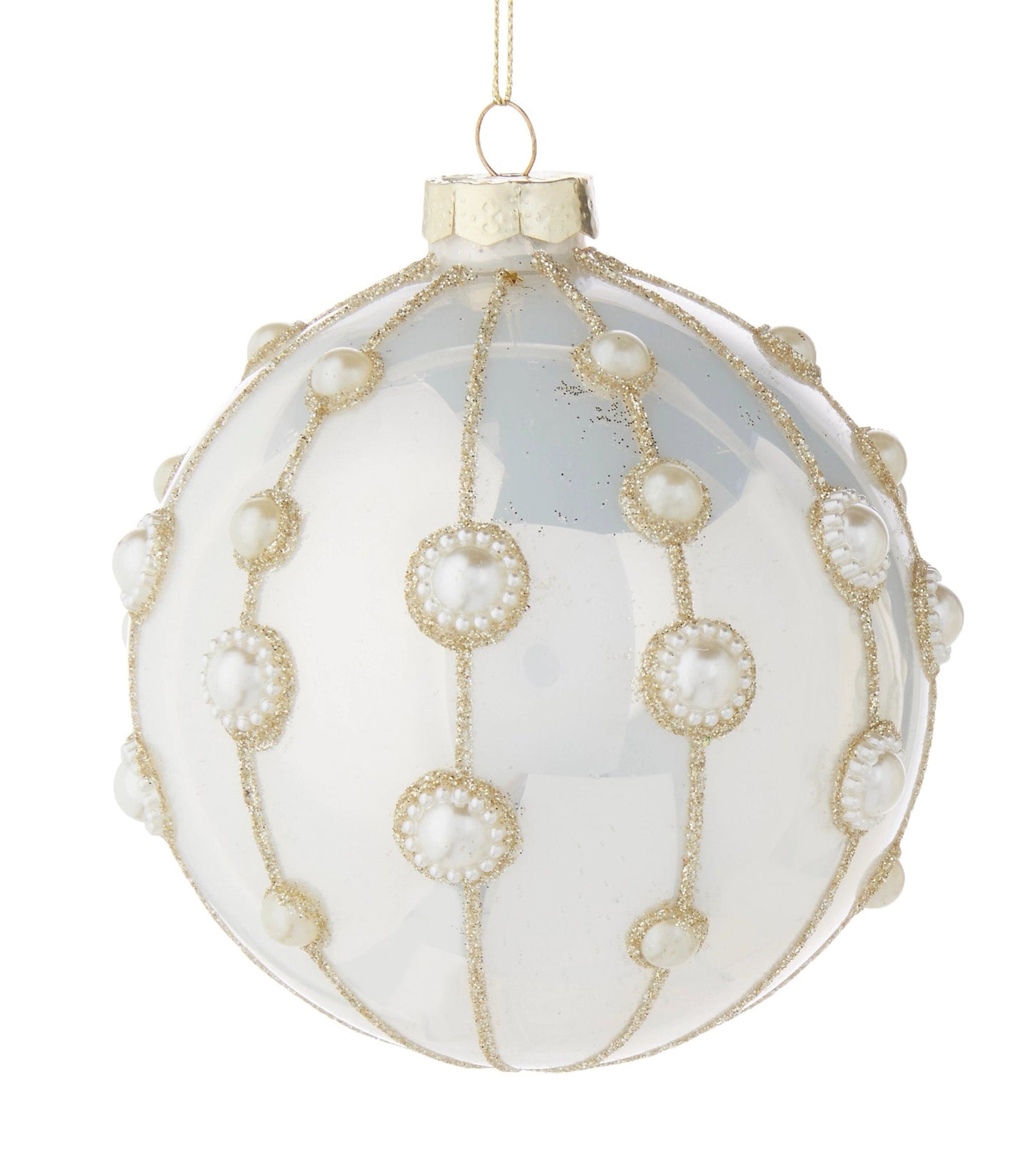Pearl Embellished Ornaments- Round, Finial