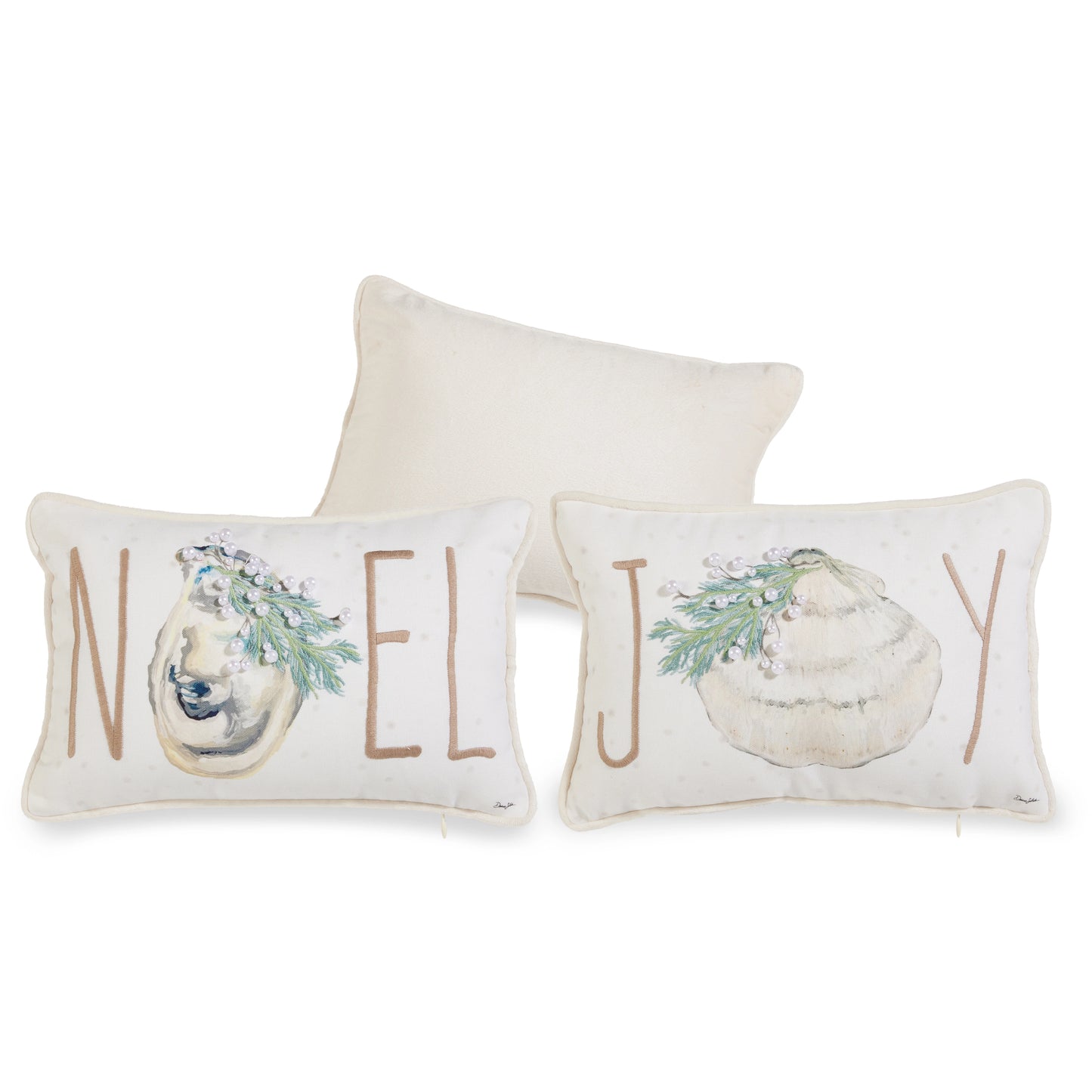 Seascape Joy & Noel Pillows- Joy, Noel