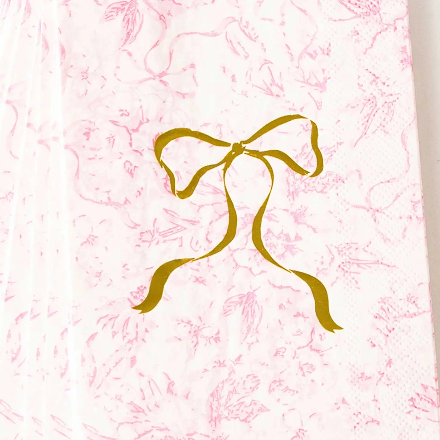8 Oak Lane "Pink Bow Toile" Paper Guest Towels