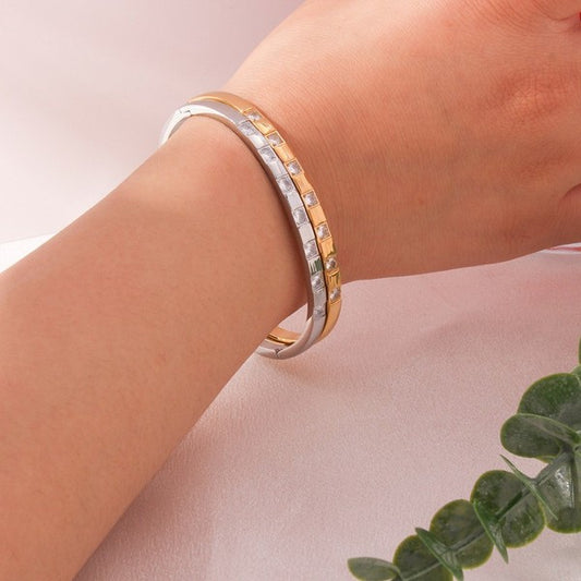 Silver Rhinestone Bangle