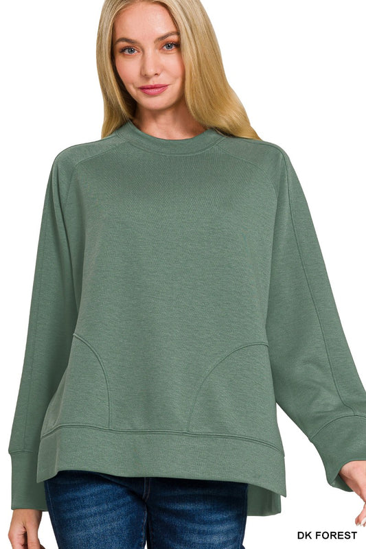Round Neck Pullover- Ash Jade