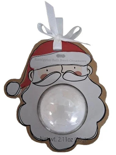 Santa Bath Bomb Ornament-Eucalyptus
