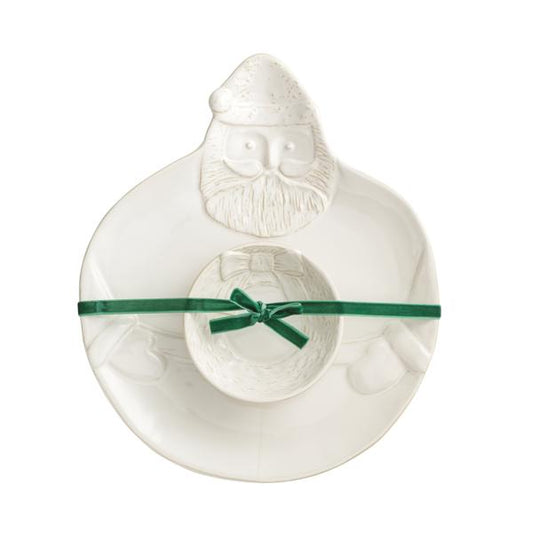 Santa Wreath Chip & Dip Set