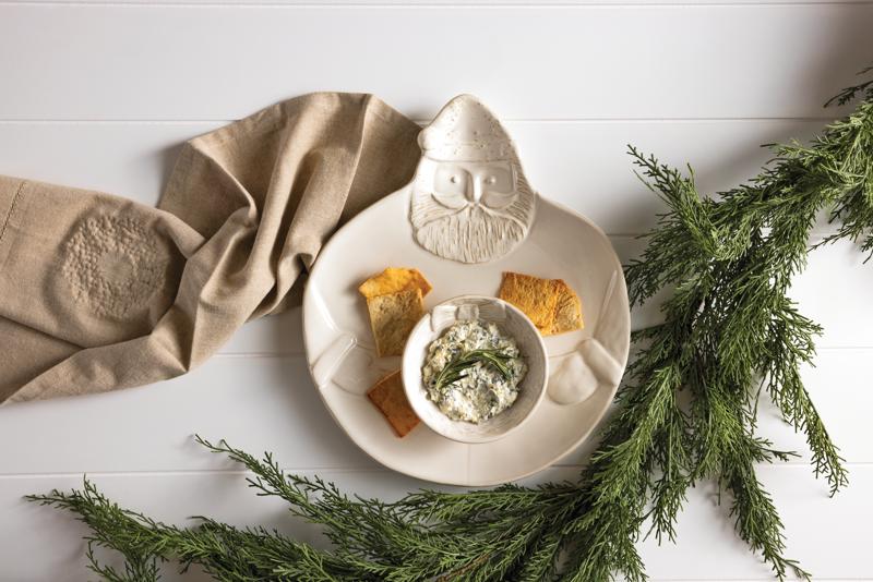 Santa Wreath Chip & Dip Set
