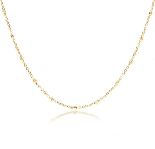 Gold Beaded Minimalist Necklace