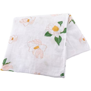 Little Hometown Baby, Muslin Swaddle Blanket-Southern Magnolia