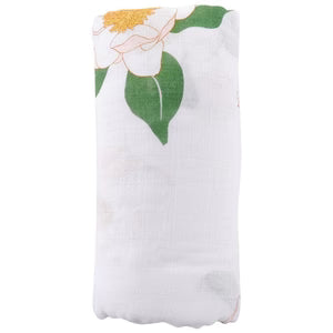 Little Hometown Baby, Muslin Swaddle Blanket-Southern Magnolia