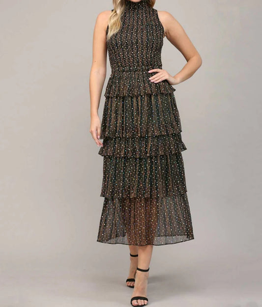 FINAL SALE Black Tiered Maxi Dress