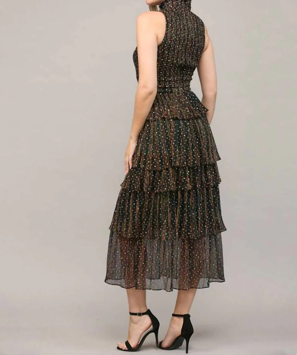 FINAL SALE Black Tiered Maxi Dress